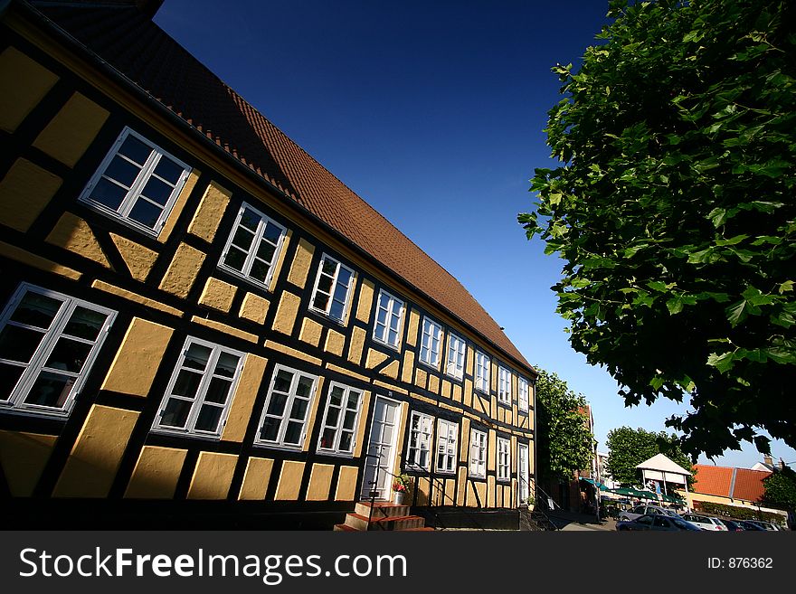 Half timbered traditional building in denmark. Half timbered traditional building in denmark