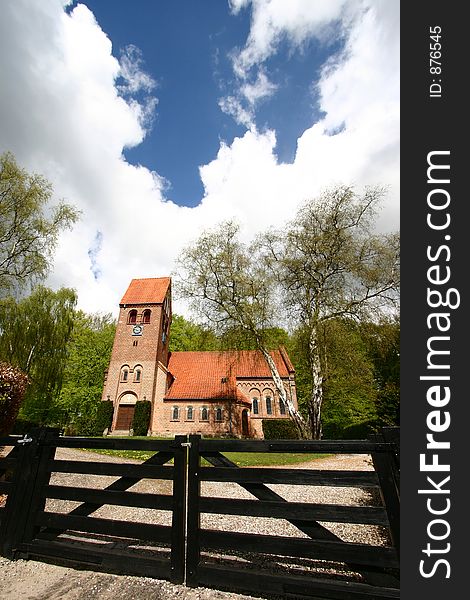 Traditional church in denmark