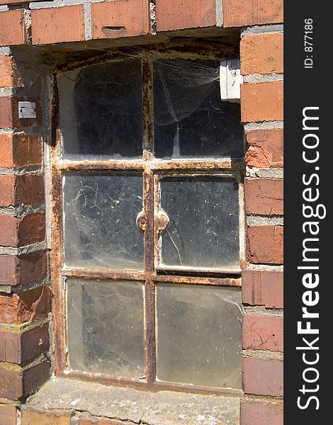 Old window in a farmhouse