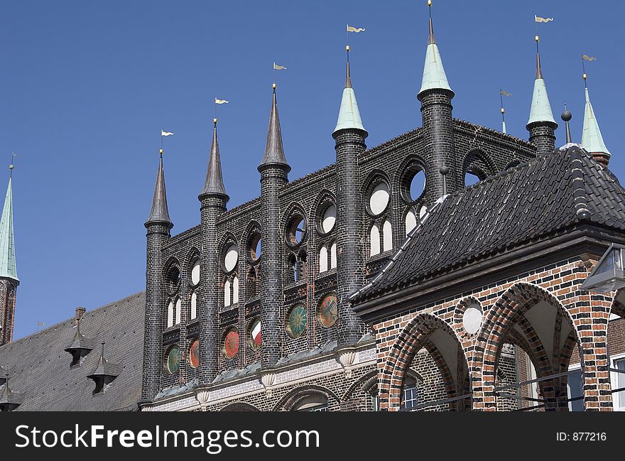 City hall in luebeck. City hall in luebeck