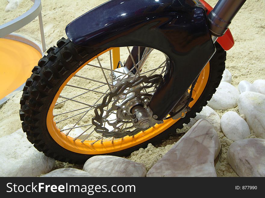 Front wheel of the motorcycle, details