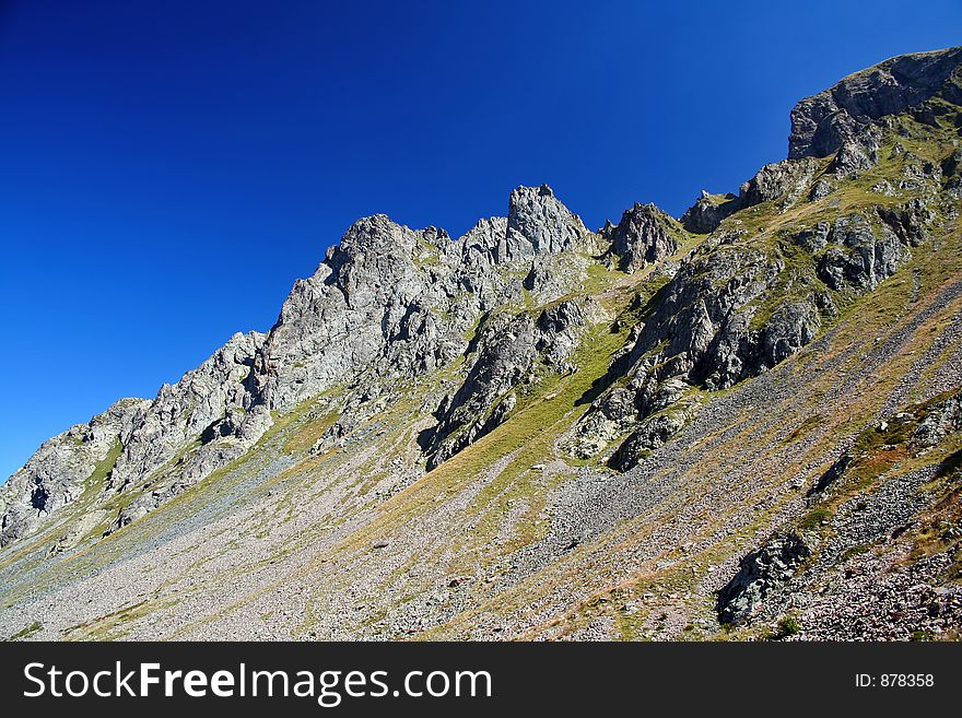 The french alps, in the belledone mountain range. The french alps, in the belledone mountain range