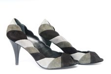 Suede Female Shoes Royalty Free Stock Photos