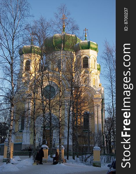 Orthodox Cathedral In Winter