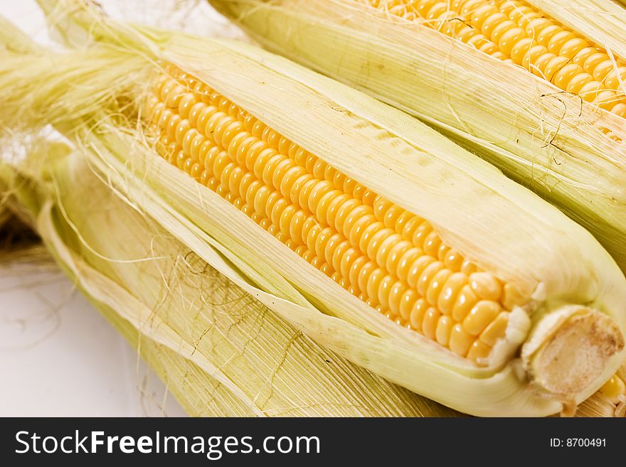 Vegetable series: macro picture of golden corn