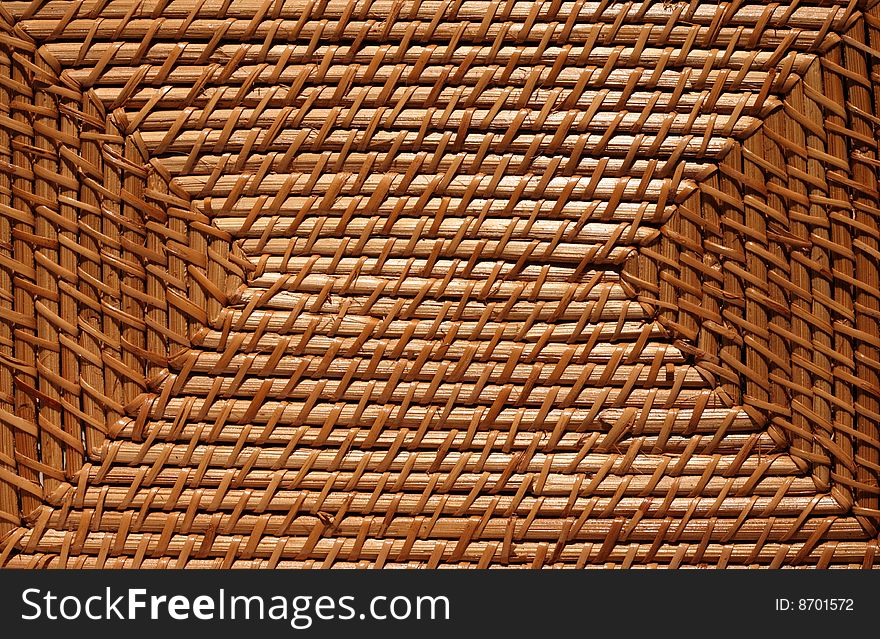 Surface of wicker bread basket. Surface of wicker bread basket.