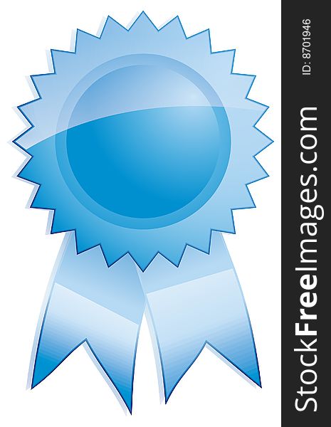 One dark blue badge. Vector illustration