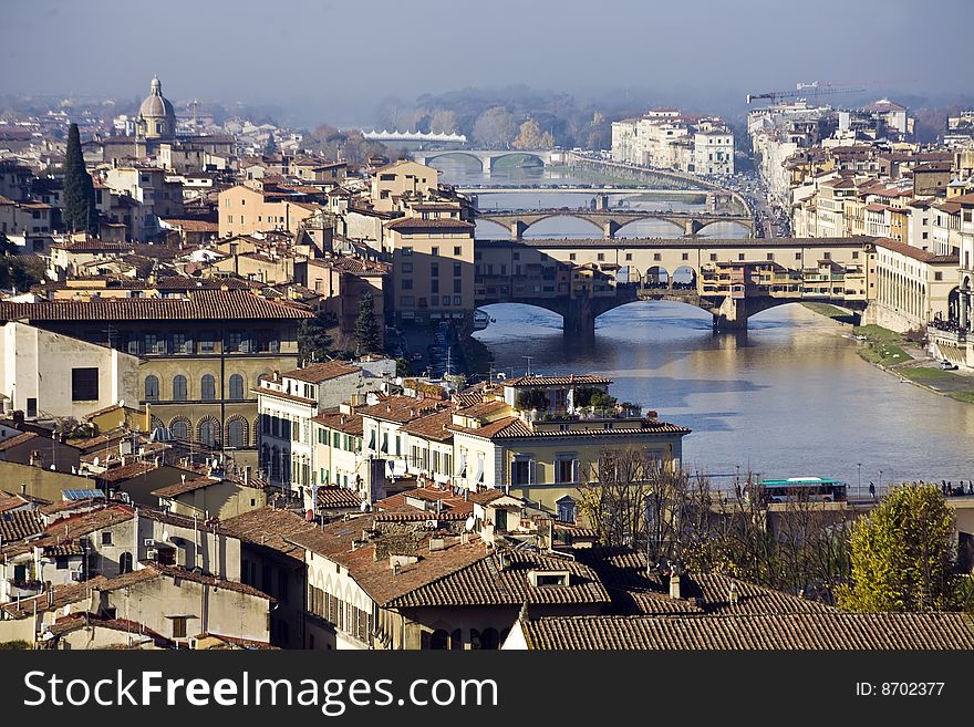 Florence view from San Miniato al Monte. Florence view from San Miniato al Monte