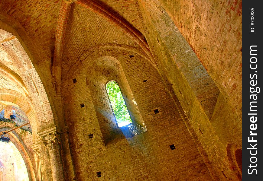 A beautiful ancient window in Italy