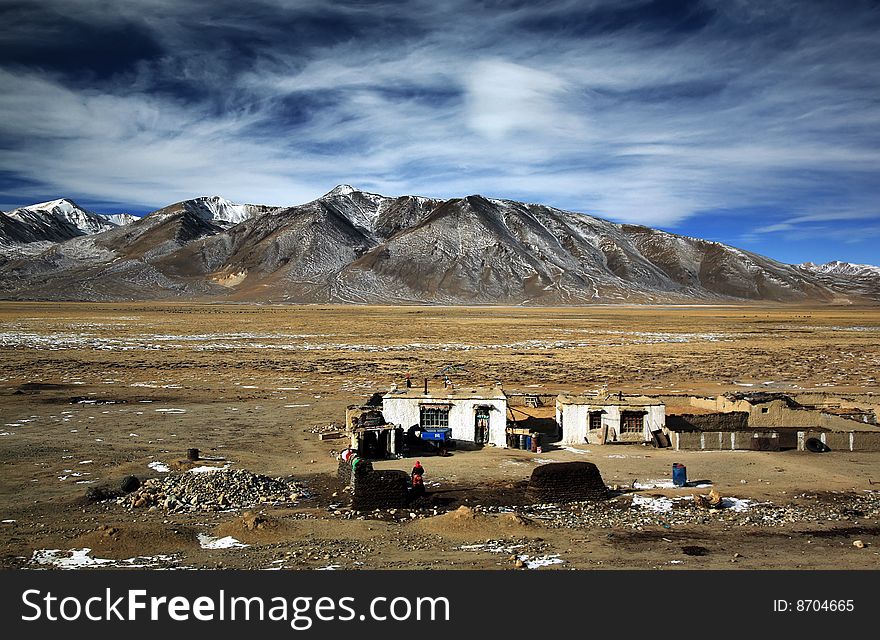 Dilapidated house in the outskirts of tibet,china. Dilapidated house in the outskirts of tibet,china