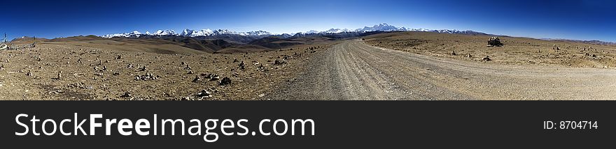 Landscape of tibet with blue sky. Landscape of tibet with blue sky.