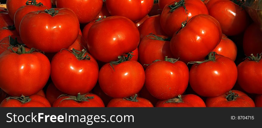 Fresh Tomatos At The Market