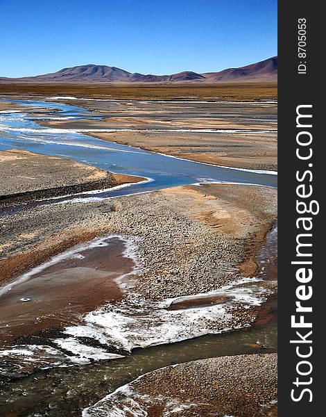 River with mountains in tibet,china