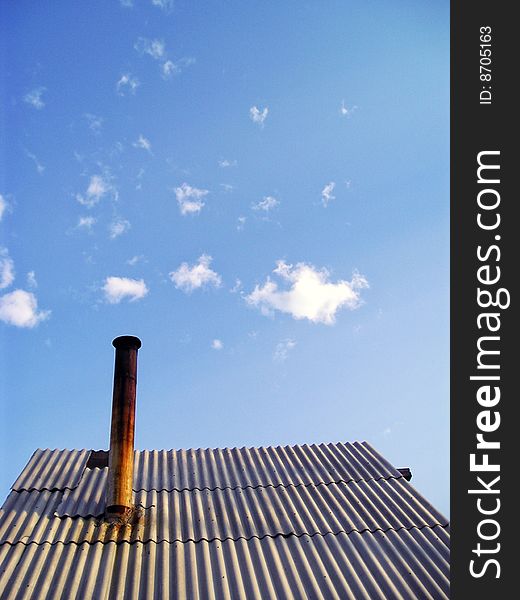 Funnel Over Blue Sky