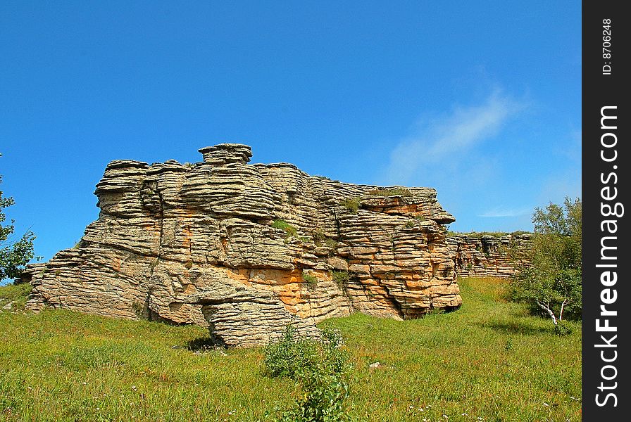 Rock formations in China's Inner Mongolia Ashatu Shilin Geopark