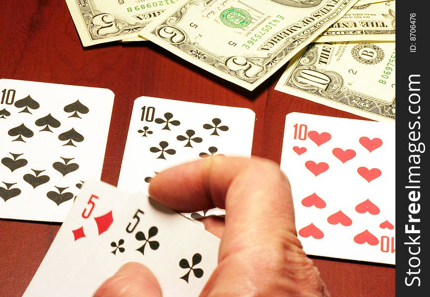 Playing combination in hand player in poker