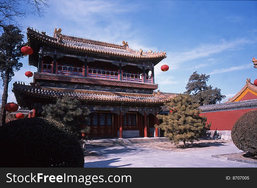 A china classical building Under The Blue Sky