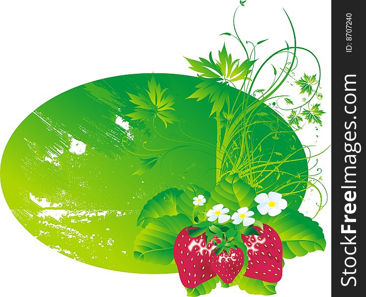 Strawberry With Leaves