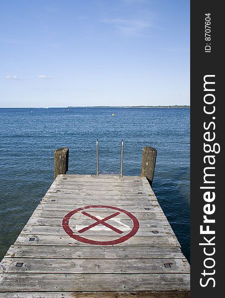 An old footbridge at the sea