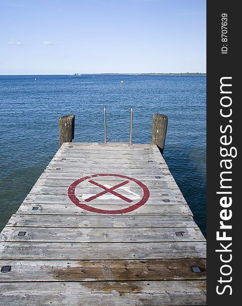 An old footbridge at the sea