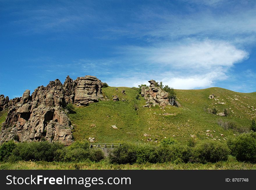 Rock formations in China's Inner Mongolia Ashatu Shilin Geopark