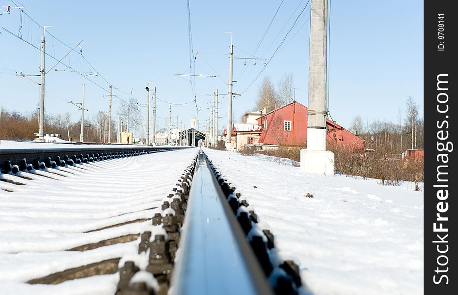 The railway image. A close up. A horizontal photo. JPEG from 16-bits RAW. The railway image. A close up. A horizontal photo. JPEG from 16-bits RAW