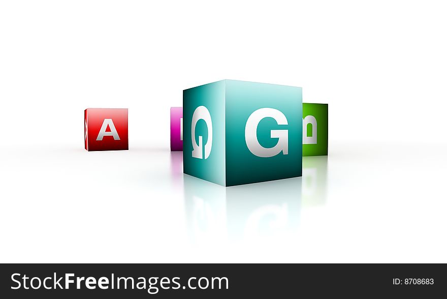 Alphabetical Toys In Cube Shape