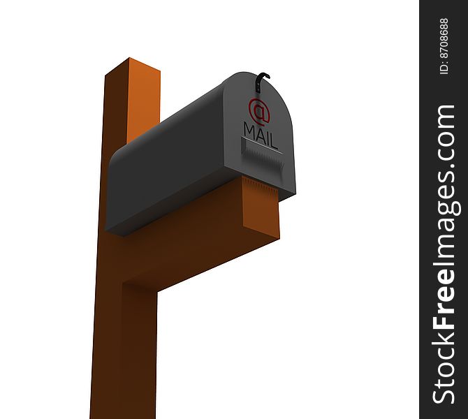 Classic american mailbox - 3d isolated illustration