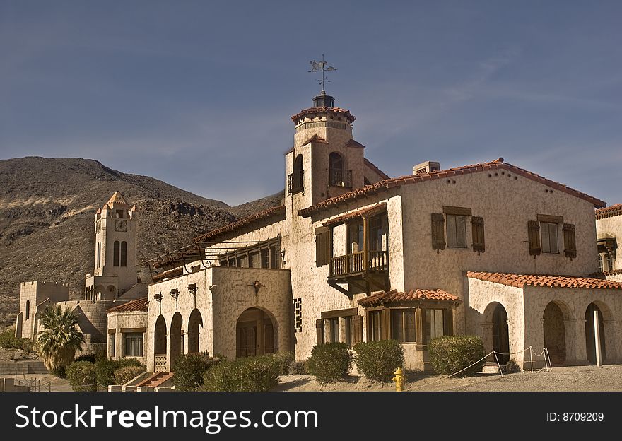 This is a picture of Scotty's Castle (side view) at Death Valley National Park. This is a picture of Scotty's Castle (side view) at Death Valley National Park