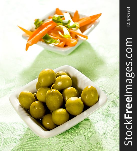 Paste salads appetizer with a color cover