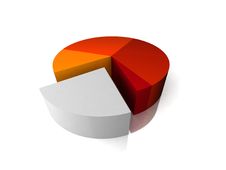 Front View Of Pie Chart Stock Photography