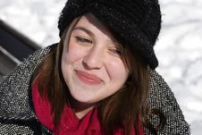 Portrait Of Woman In Winter Coat Stock Photography Portrait Of Woman In Winter Coat Stock Photography