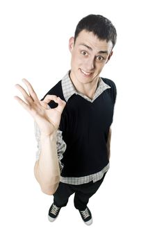 Business Man Gives Ok Sign Royalty Free Stock Photos Business Man Gives Ok Sign Royalty Free Stock Photos