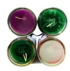 Four Colorful Candles Stock Images