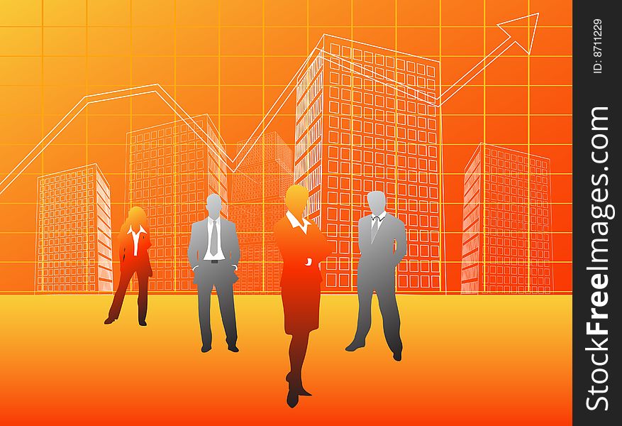 Vector illustration of business people