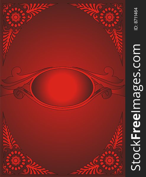 Elegant red background - vector illustration