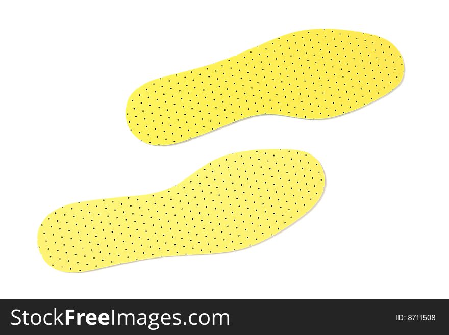 Pair loose leaves for footwear it is isolated on a white background. Pair loose leaves for footwear it is isolated on a white background