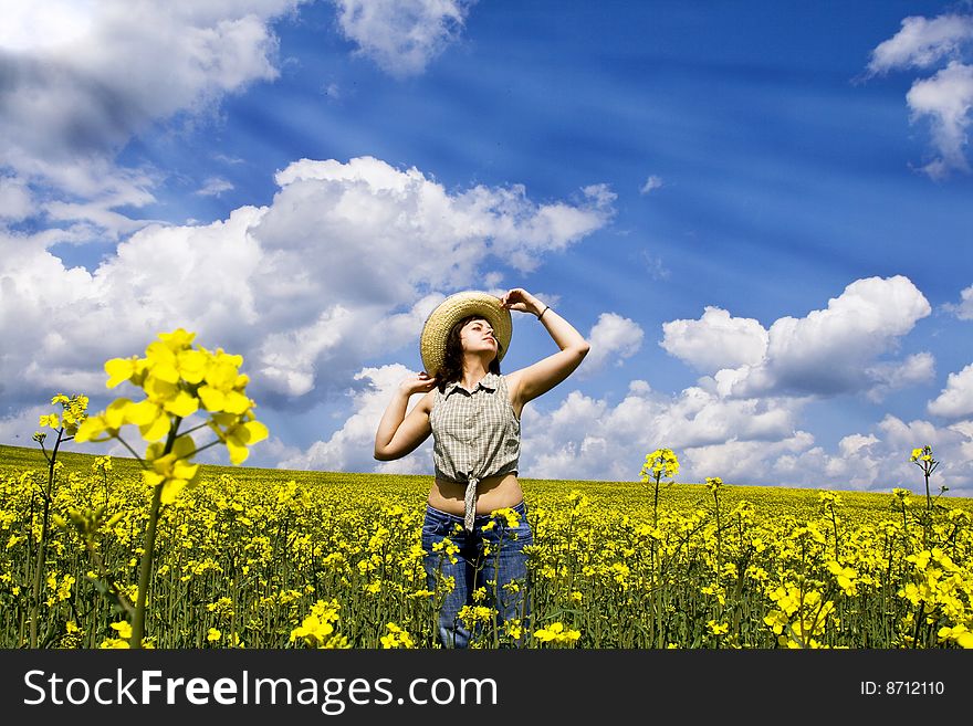 Young Woman Enjoying Spring