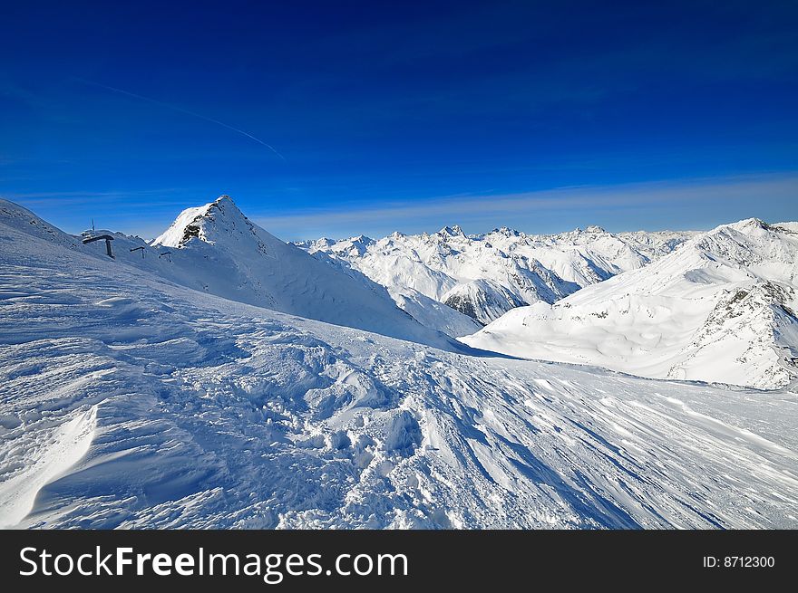 View on the highest point of Soelden. View on the highest point of Soelden.