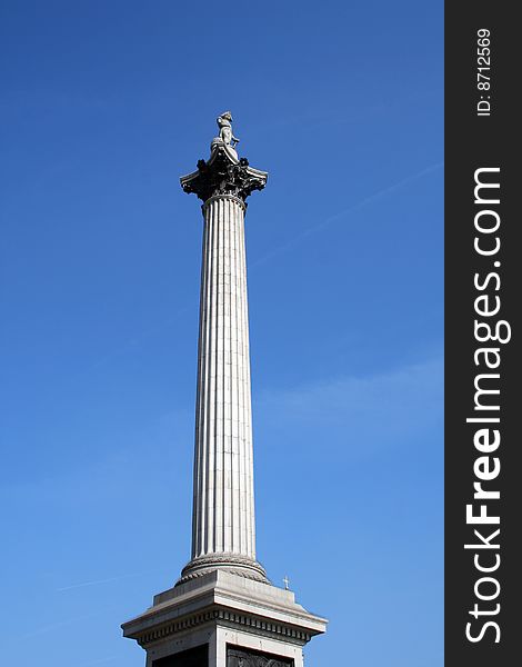 This is the famous monument of the Trafalgar Square in London