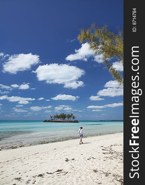 Strolling On Gaulding Cay Beach