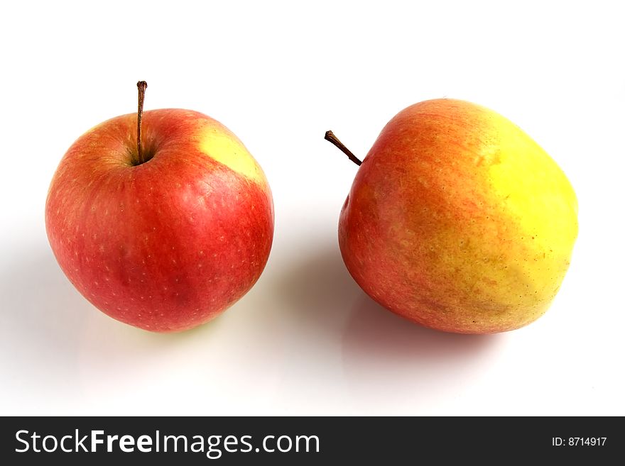 Delightful apples isolated on a white background
