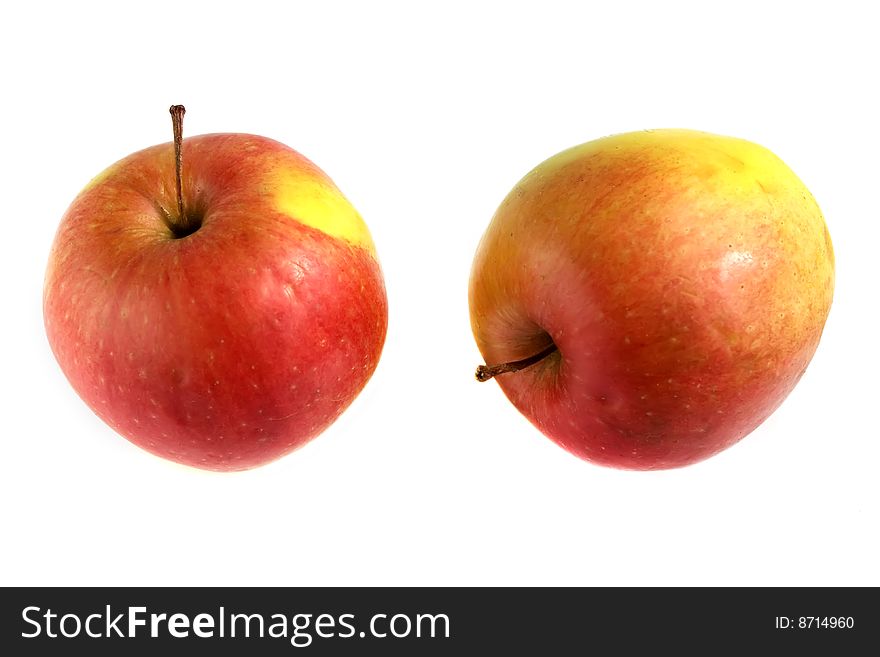 Delightful apples isolated on a white background