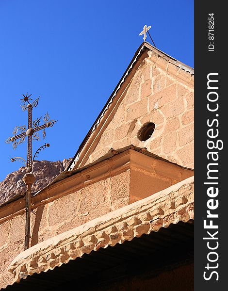 Roof of ancient church in Catherine's Monastery on Sinai. Roof of ancient church in Catherine's Monastery on Sinai