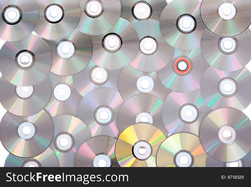 Colorful plastic compact disc background