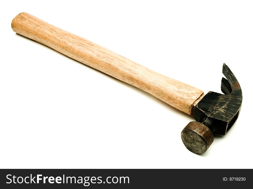 Claw hammer isolated over white