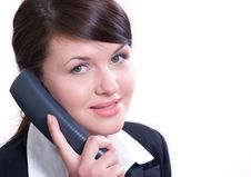 Young Beautiful Woman In Office Environment Stock Images