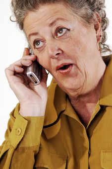 Senior Woman On The Cell Phone. Stock Image Senior Woman On The Cell Phone. Stock Image