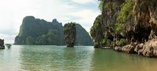 James Bond (Ko Tapu) Island Lagoon Panorama Royalty Free Stock Photo