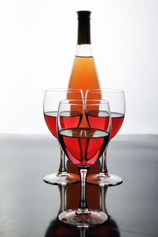 Bottle And Glasses Of Wine Stock Images Bottle And Glasses Of Wine Stock Images